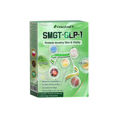 🏥 Klinicznie potwierdzone | CrazyLeaf® SMGT-GLP-1 Slim & Vitality – rozwiązanie doustne na uporczywy tłuszcz, ciśnienie, cukier, stłuszczenie wątroby, ból stawów, zmęczenie, niski poziom energii i zwiotczałą skórę. Lepsze zdrowie, więcej energii!