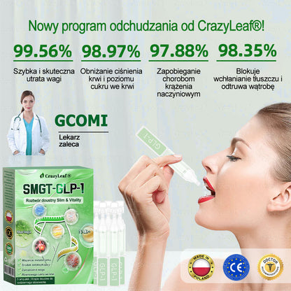 🏥 Klinicznie potwierdzone | CrazyLeaf® SMGT-GLP-1 Slim & Vitality – rozwiązanie doustne na uporczywy tłuszcz, ciśnienie, cukier, stłuszczenie wątroby, ból stawów, zmęczenie, niski poziom energii i zwiotczałą skórę. Lepsze zdrowie, więcej energii!