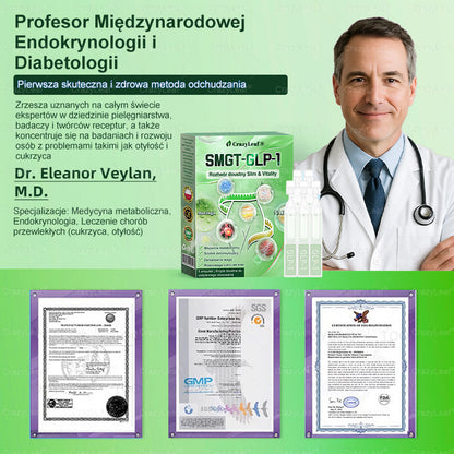 🏥 Klinicznie potwierdzone | CrazyLeaf® SMGT-GLP-1 Slim & Vitality – rozwiązanie doustne na uporczywy tłuszcz, ciśnienie, cukier, stłuszczenie wątroby, ból stawów, zmęczenie, niski poziom energii i zwiotczałą skórę. Lepsze zdrowie, więcej energii!